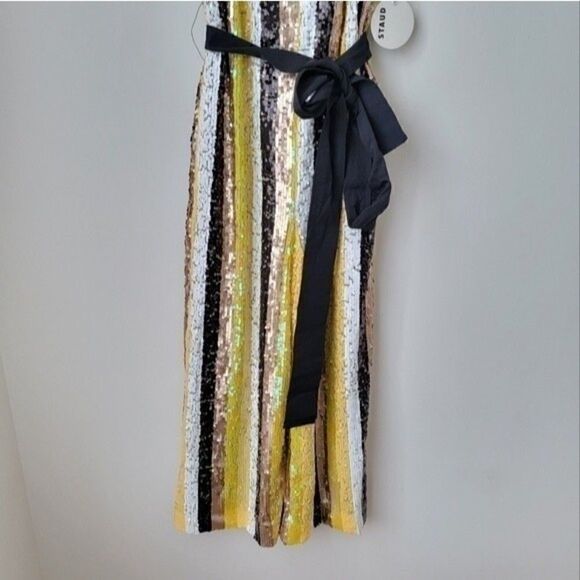 Nwt STAUD puli jumpsuit sequin striped multicolor - Picture 12 of 16